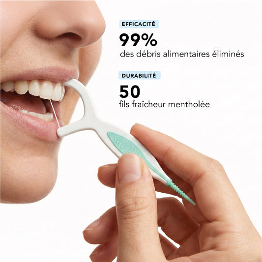 Porte fil dentaire 2 en 1